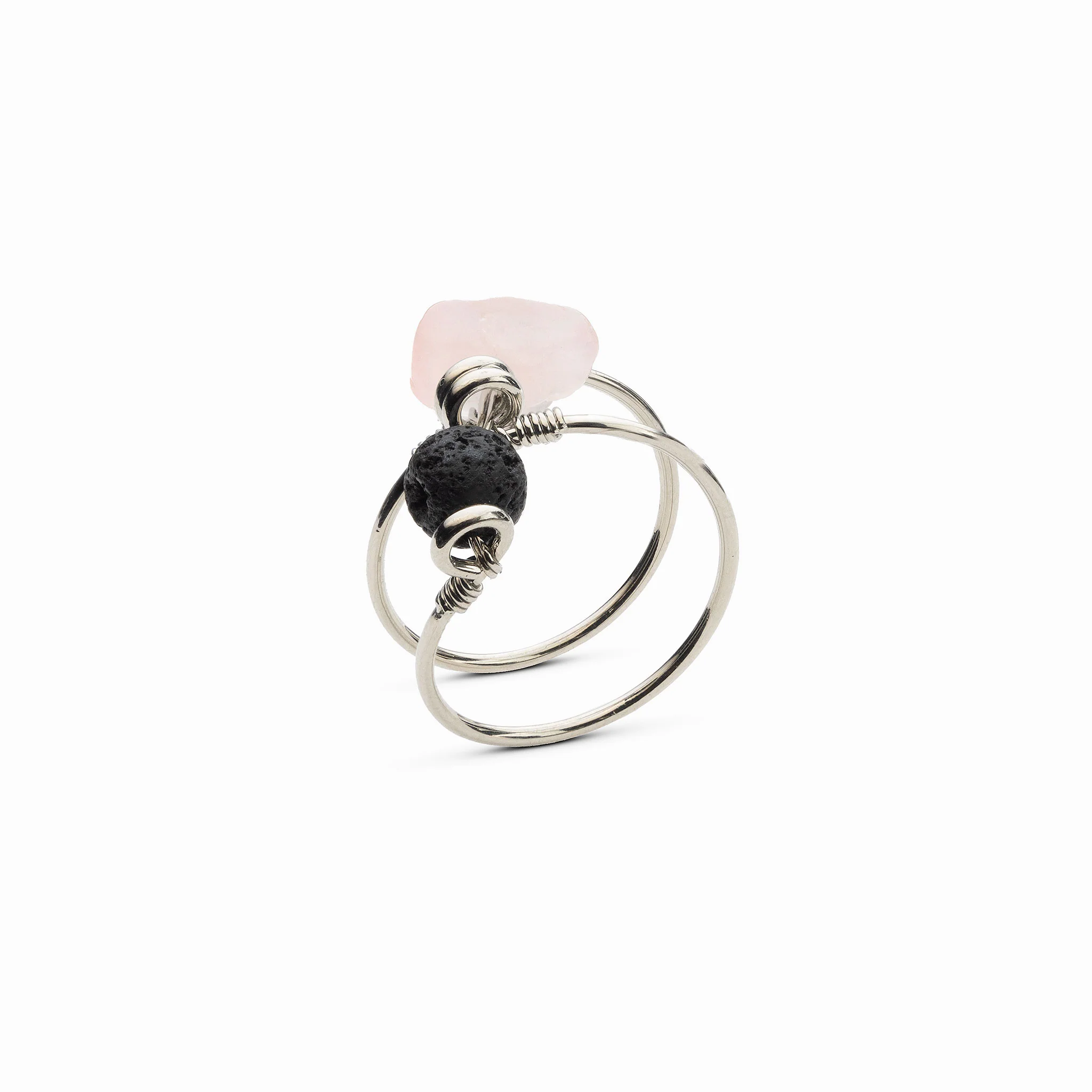 Rose Quartz Double Wrap Diffuser Ring - Image 7