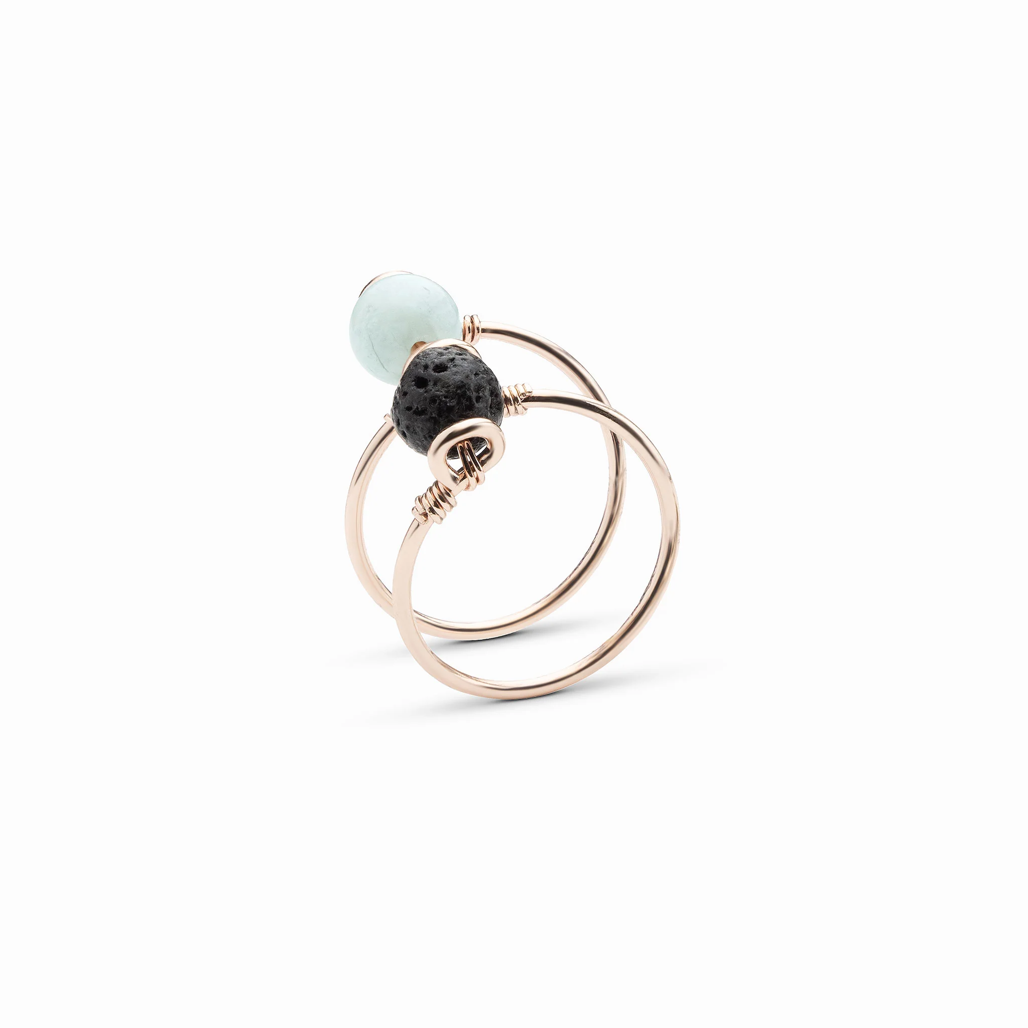 Double Wrap Amazonite Ring