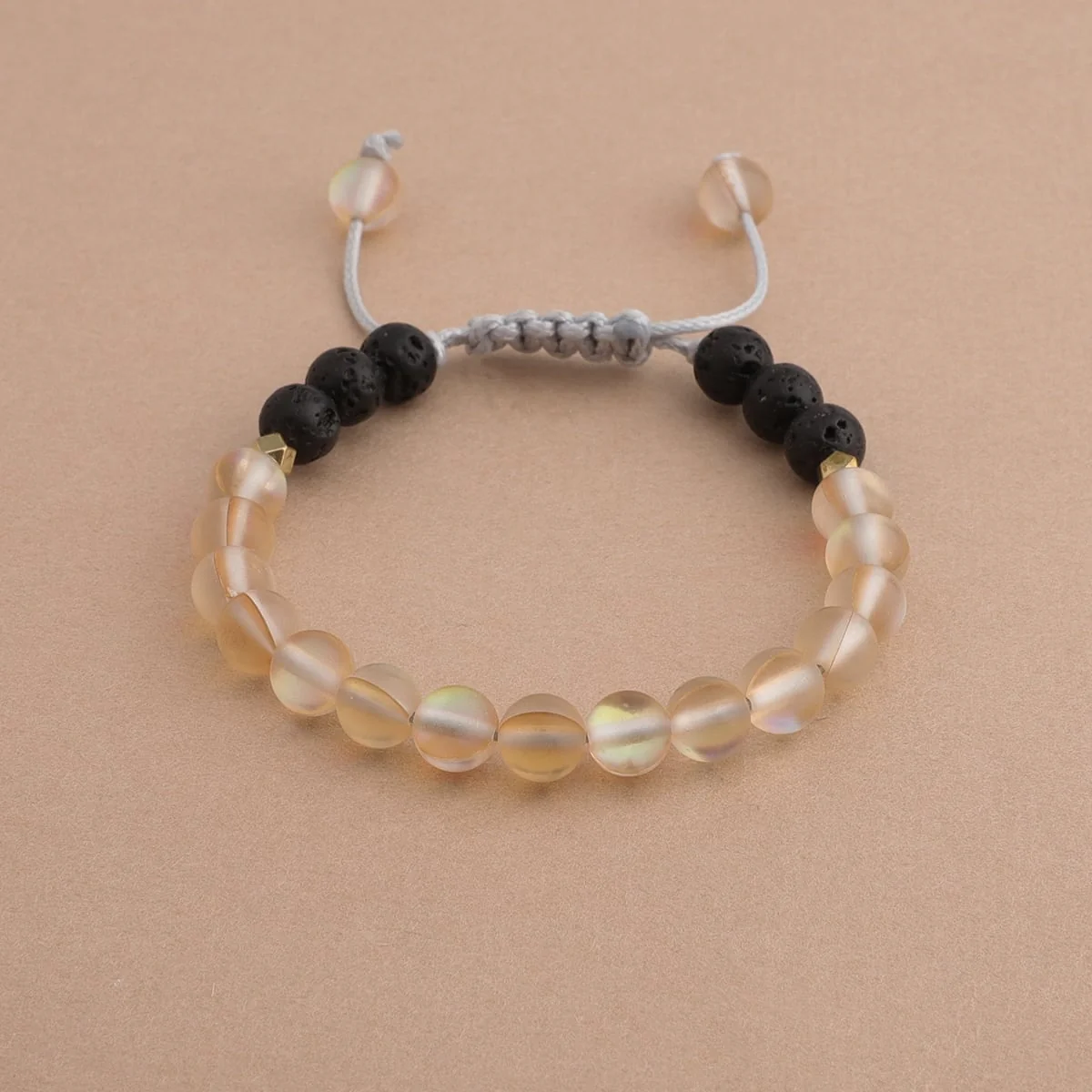 Kids Glow Glass Adjustable Bracelet (Champagne) - Image 4
