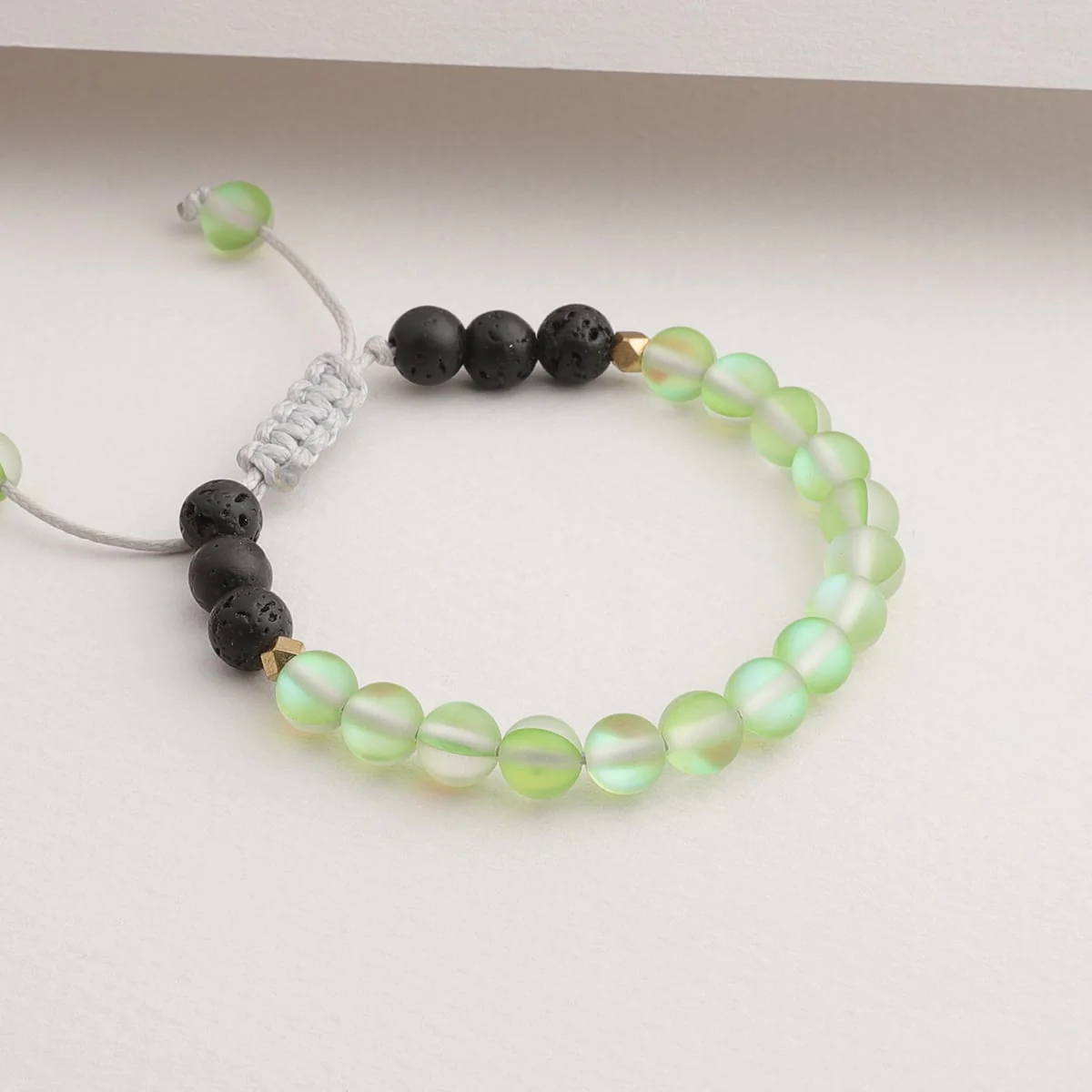 Kids Glow Glass Adjustable Bracelet (Green) - Image 3