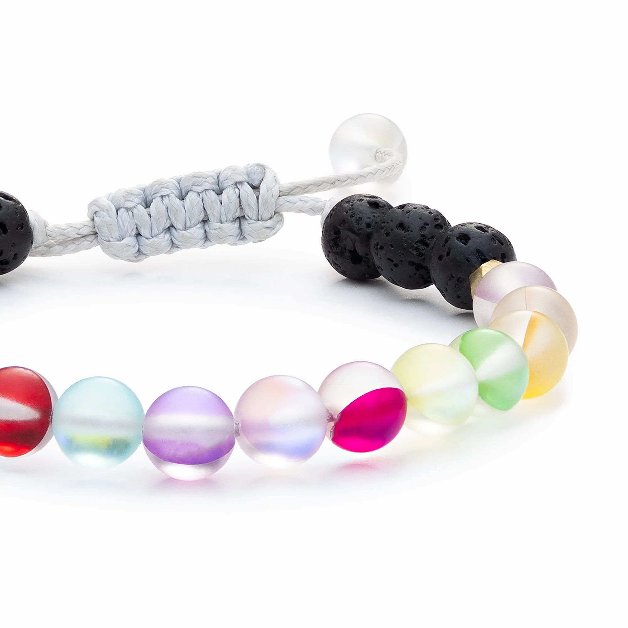 Kids Glow Glass Adjustable Bracelet (Rainbow) - Image 2