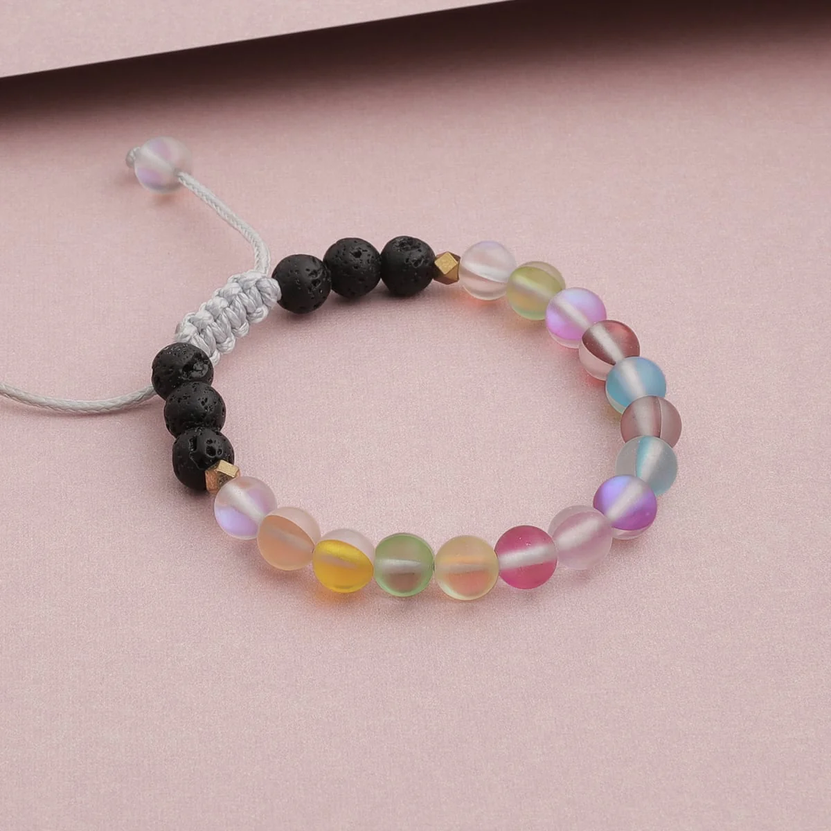 Kids Glow Glass Adjustable Bracelet (Rainbow) - Image 3