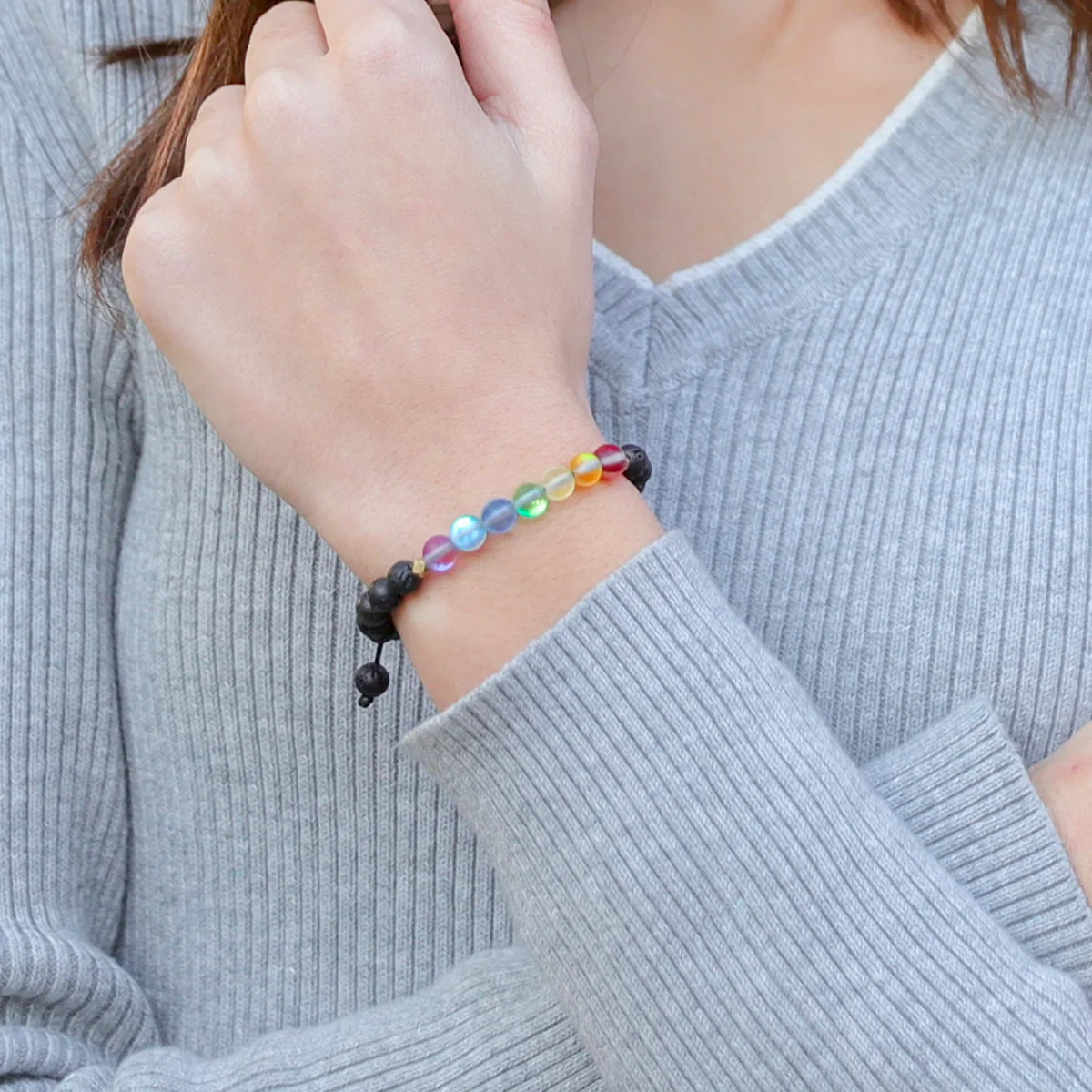 Glow Glass Chakra Kids Adjustable Bracelet - Image 5