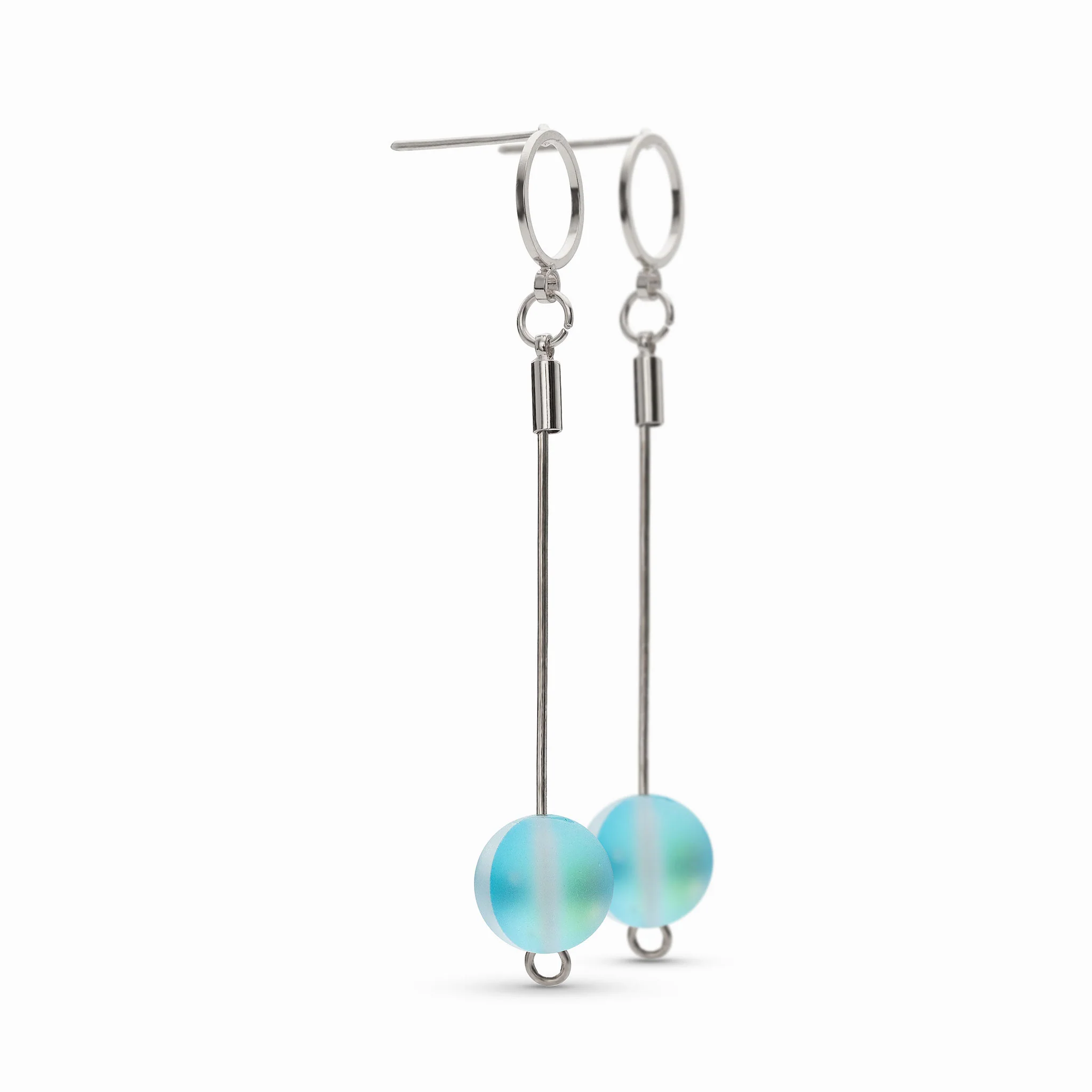 Glow Glass Drop Earrings - Image 2
