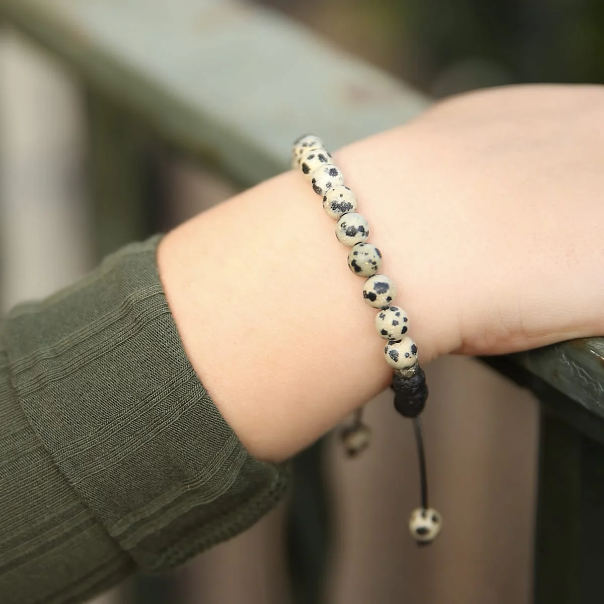 Kids Dalmatian Jasper Bracelet - Image 4