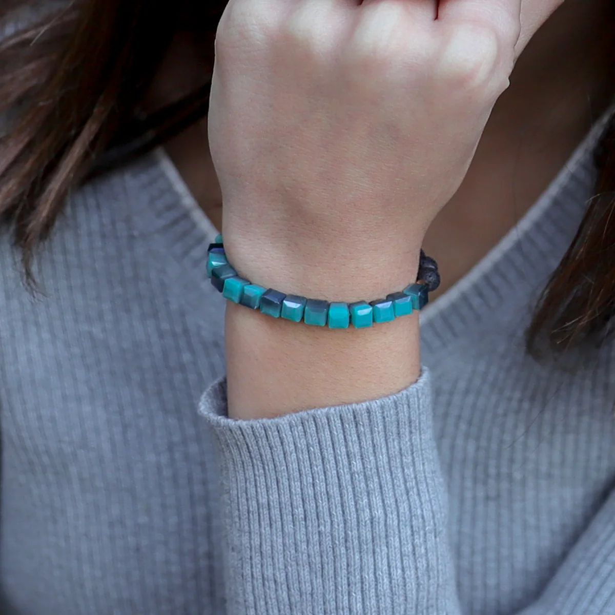 Kids Glass Diffuser Bracelet (Jade) - Image 6