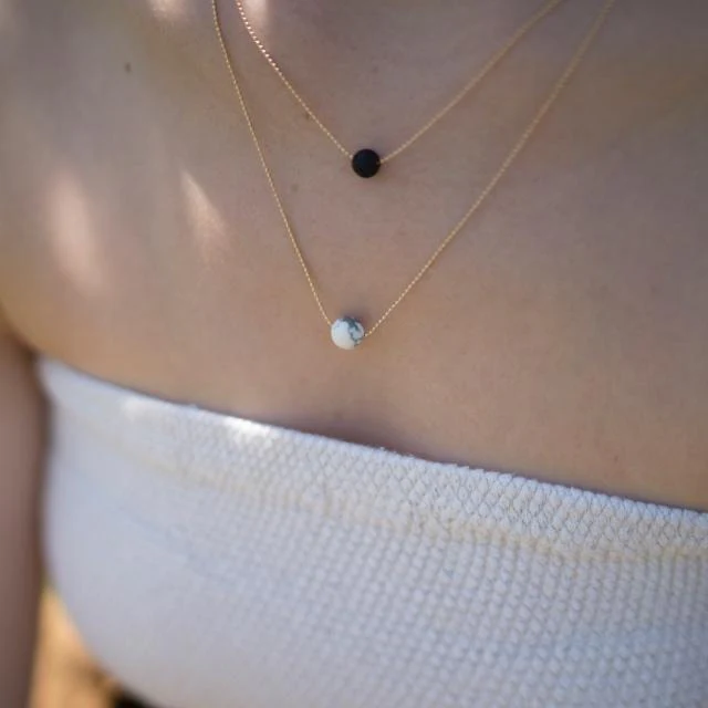 Pure Diffuser Necklace - White Howlite - Image 6