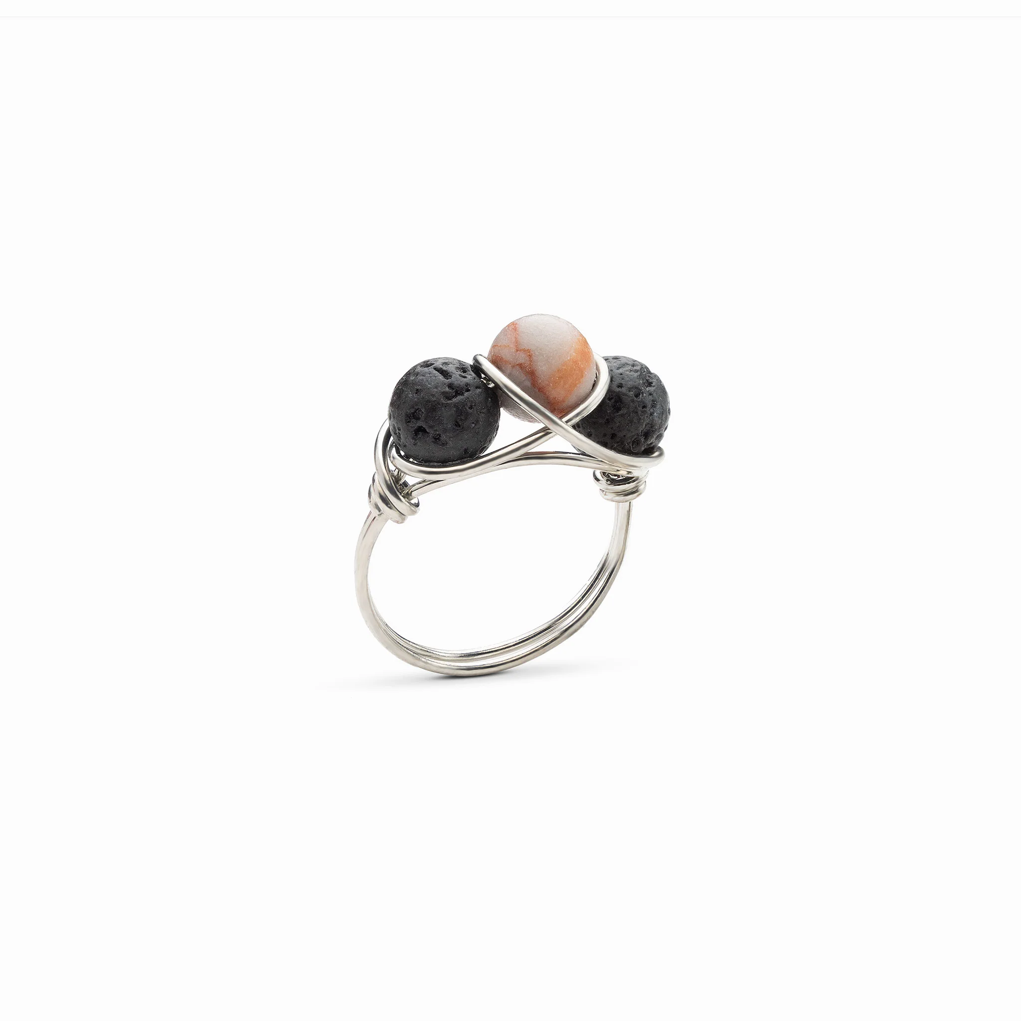 Red Vein Jasper Diffuser Ring