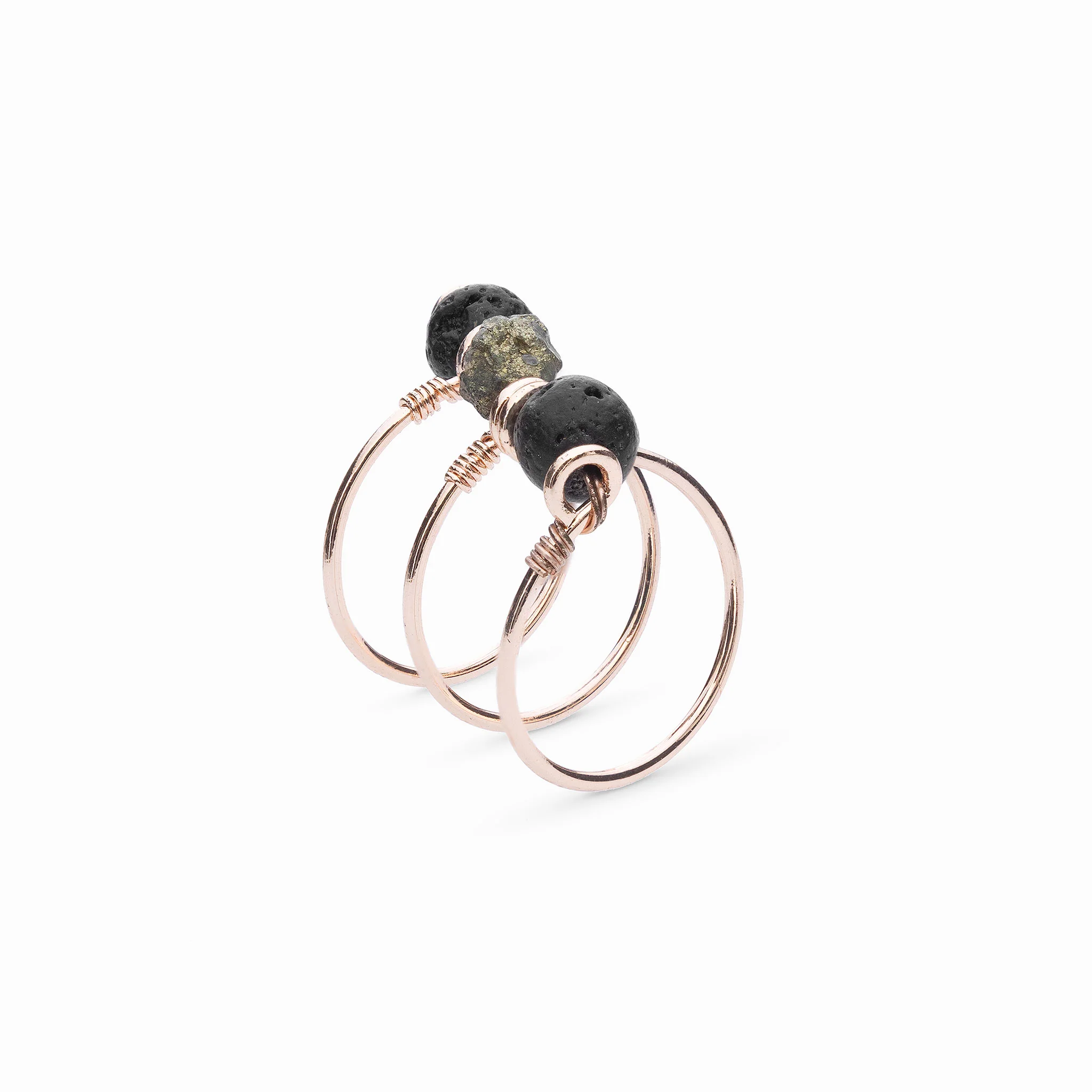 Pyrite Triple Wrap Diffuser Ring - Image 4