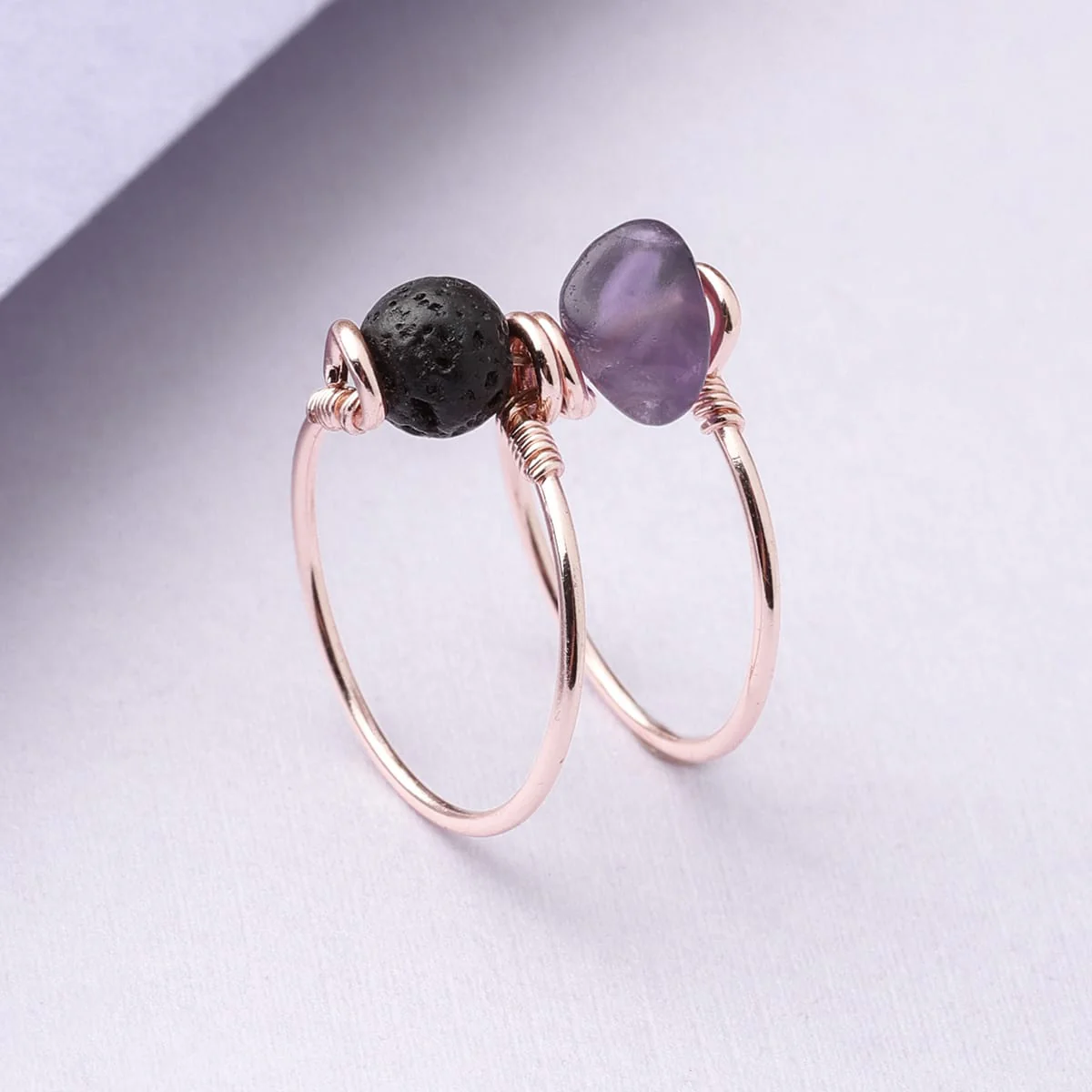 Amethyst Double Wrap Diffuser Ring - Image 2