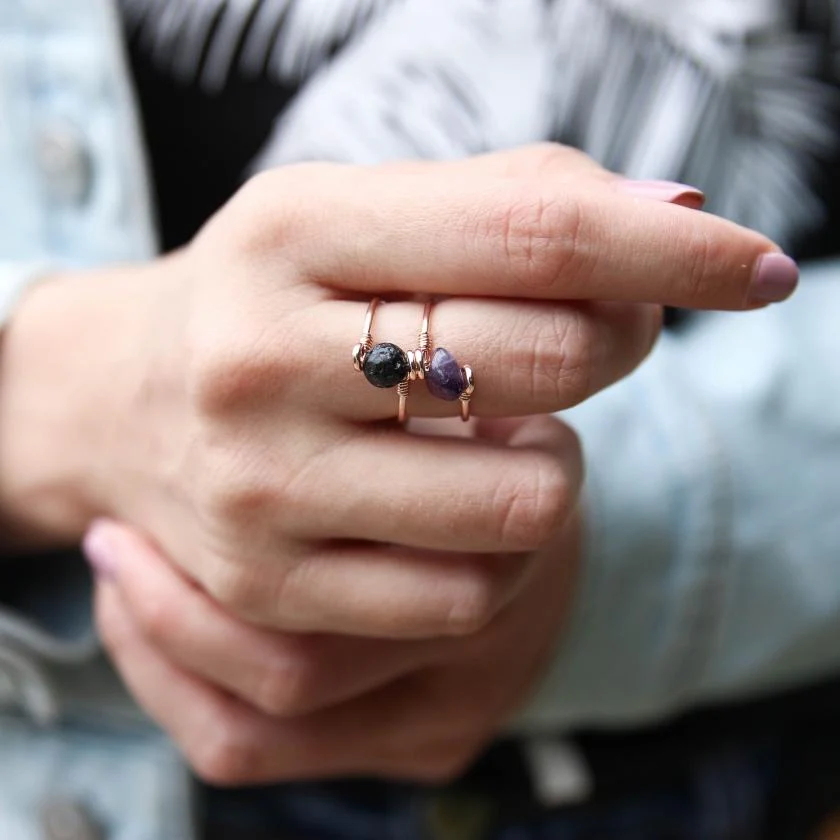 Amethyst Double Wrap Diffuser Ring - Image 3