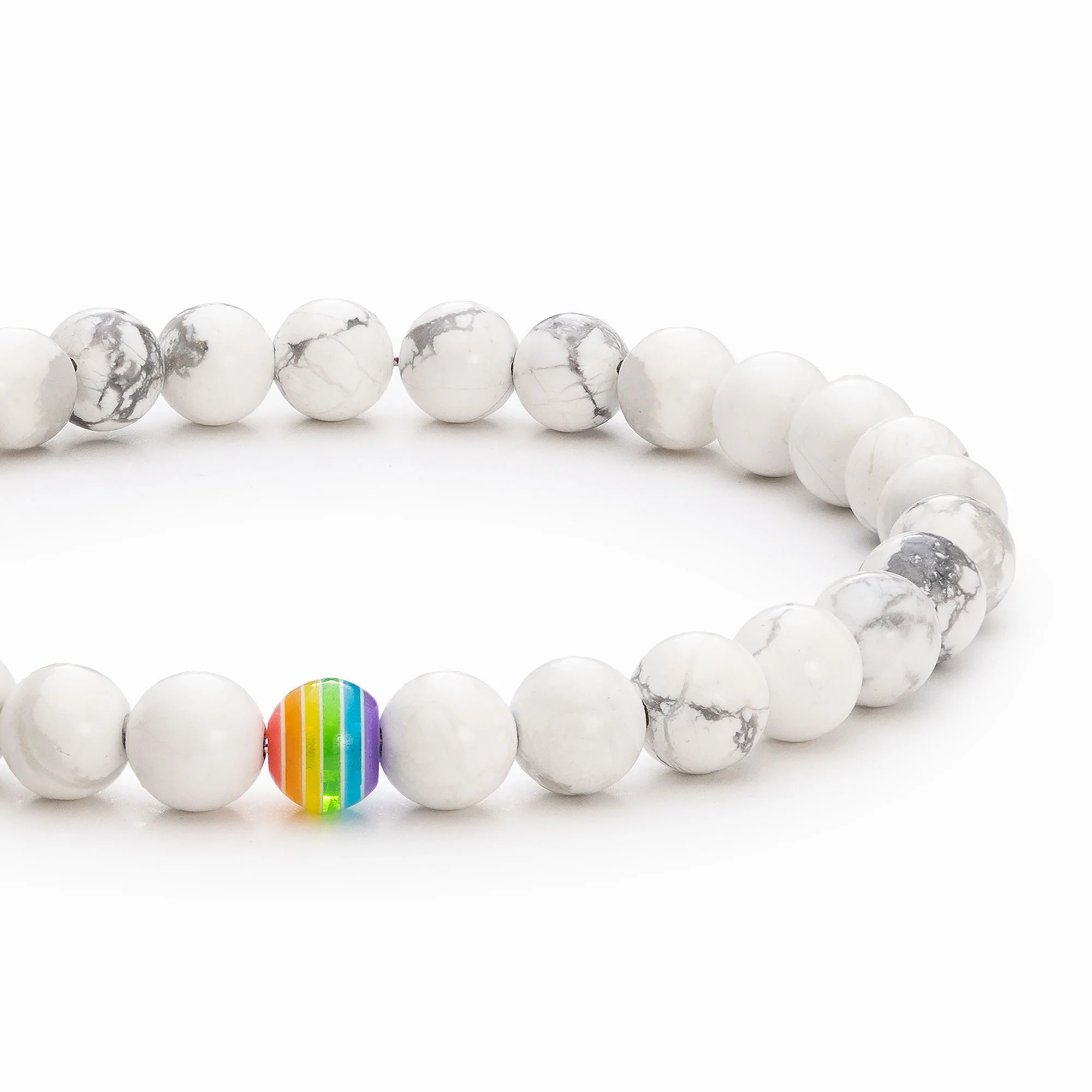 White Howlite Rainbow Bracelet - Image 2