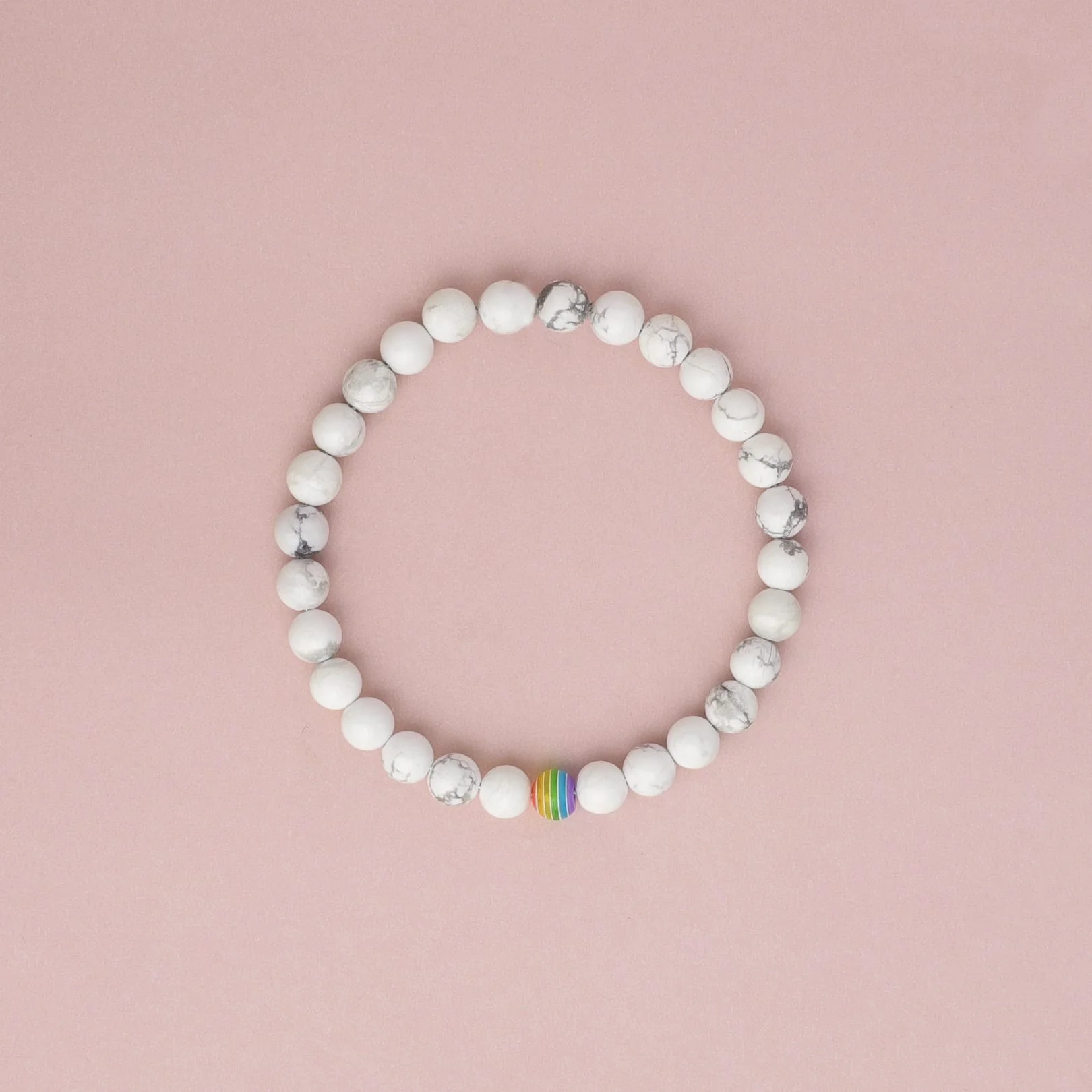 White Howlite Rainbow Bracelet - Image 3