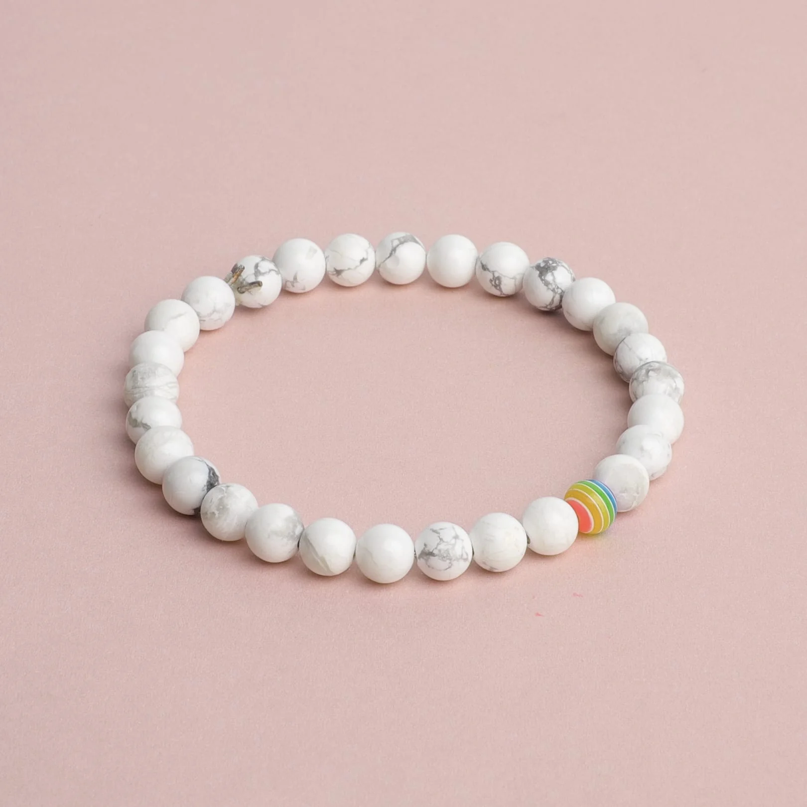 White Howlite Rainbow Bracelet - Image 4
