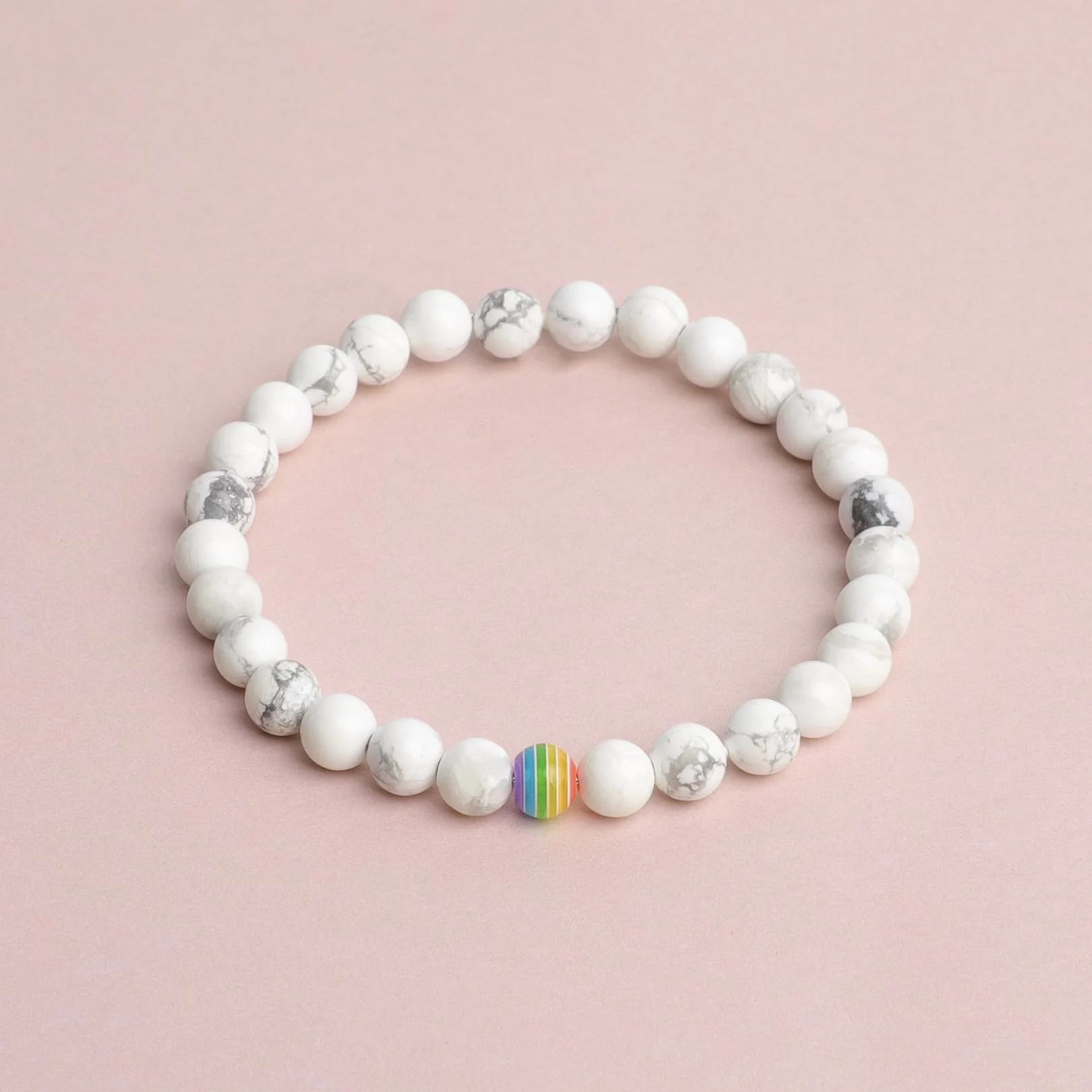 White Howlite Rainbow Bracelet - Image 5