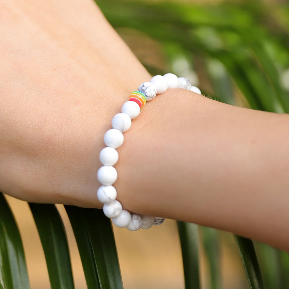 White Howlite Rainbow Bracelet - Image 7
