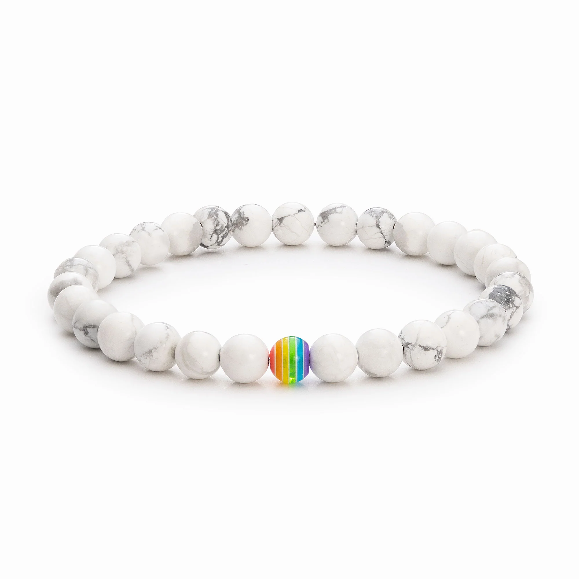 White Howlite Rainbow Bracelet - Image 8